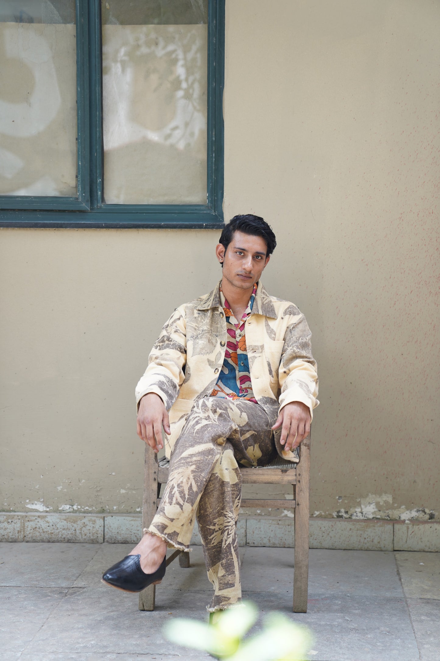 Eco Print Workwear Jacket
