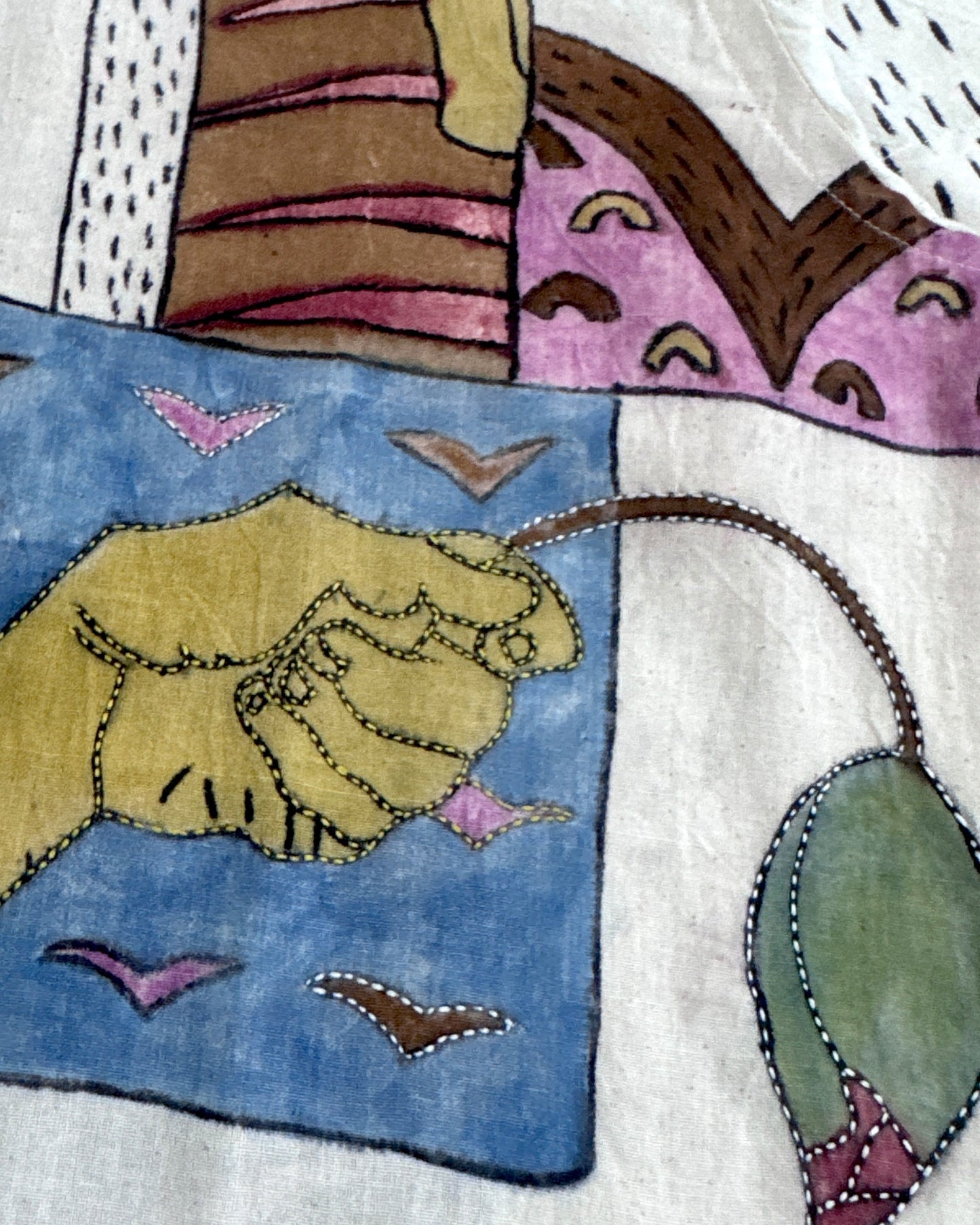 Handpaint kantha shirt
