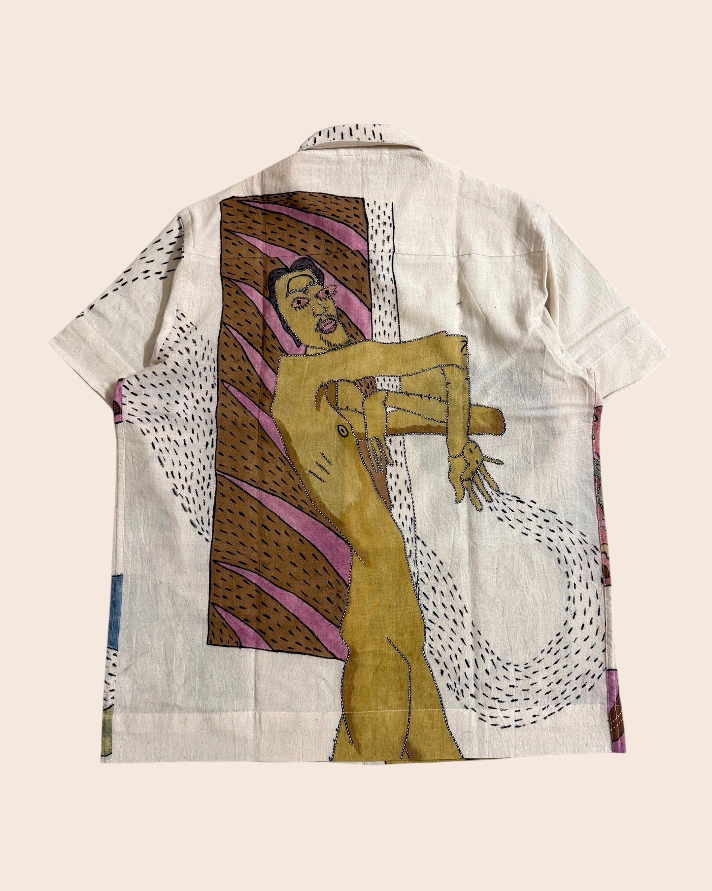 Handpaint kantha shirt