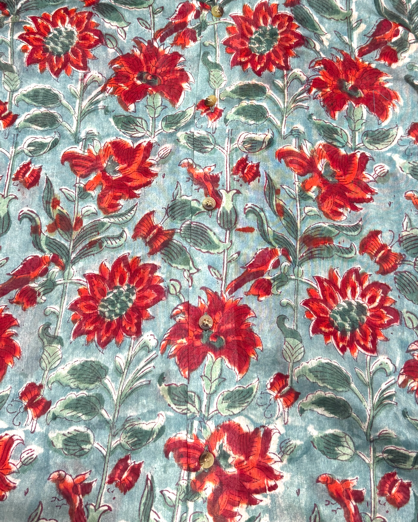 Silk Block Print Shirt