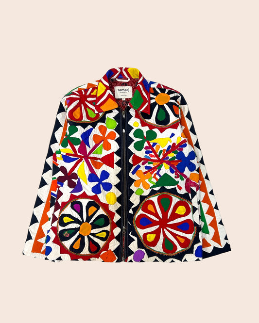 Multicolour Applique Jacket