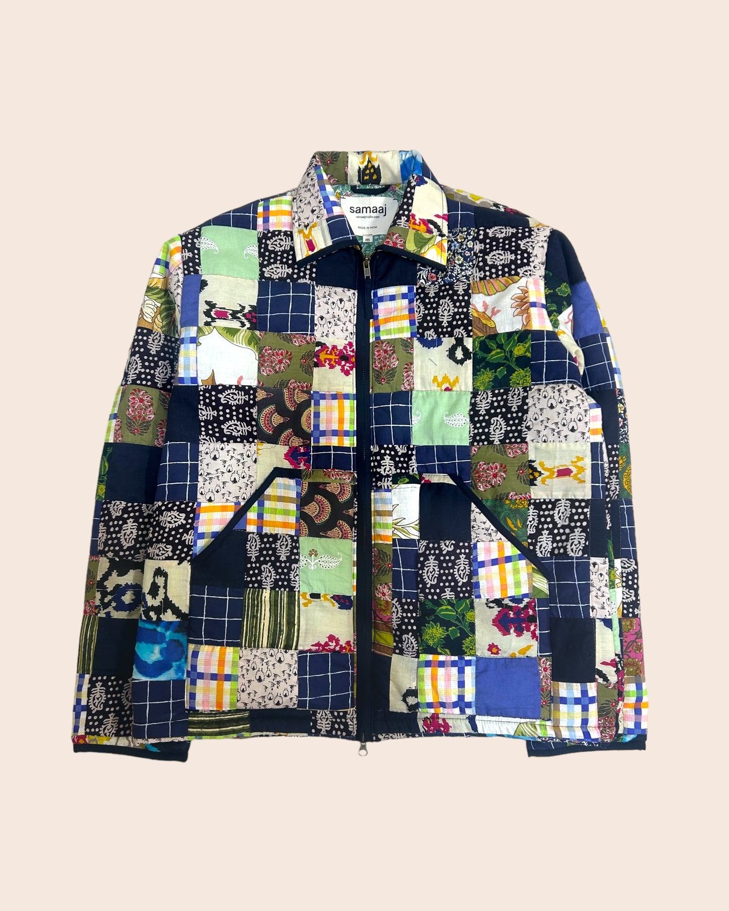 Upcycled Block Printed Patchwork Jacket