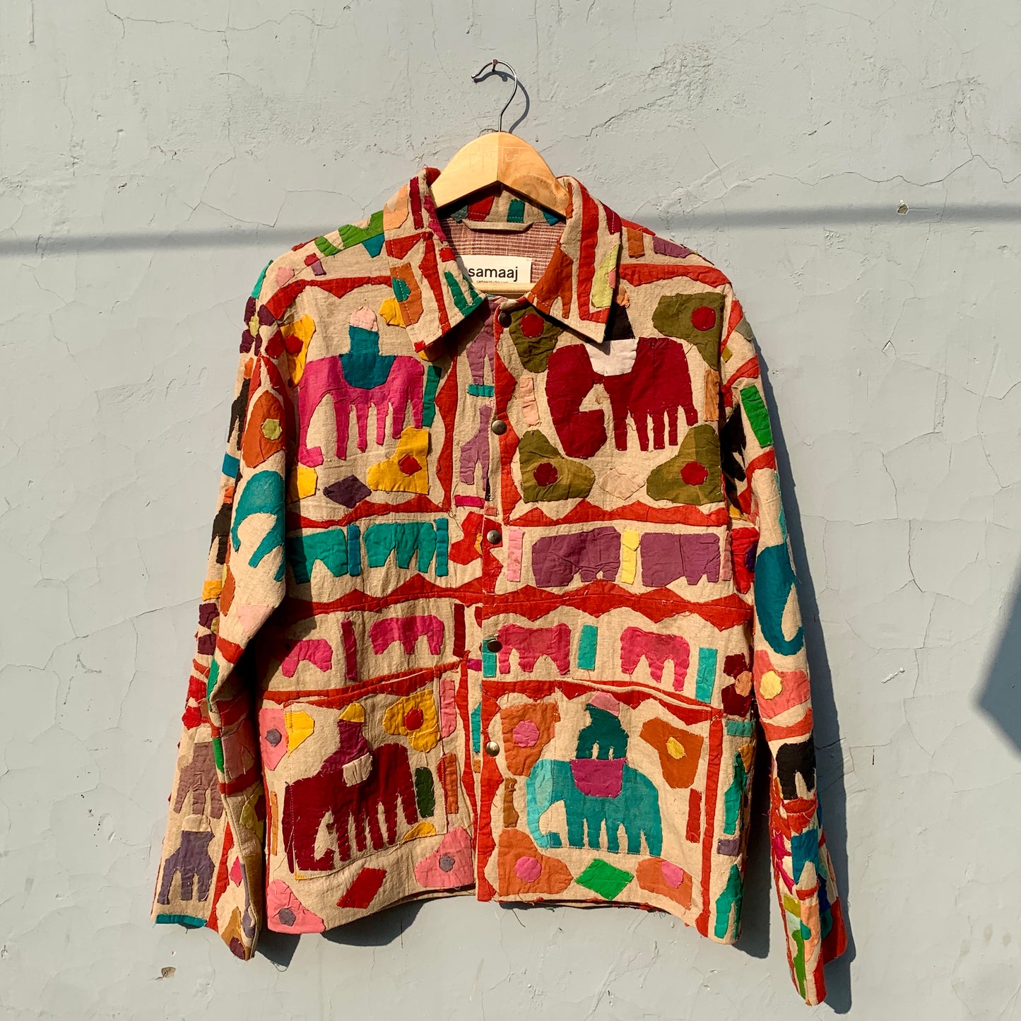 Beige Applique Jacket