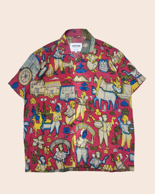 Kalamkari Hand Paint Shirt 11