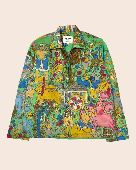 Kalamkari Hand Paint Jacket 06