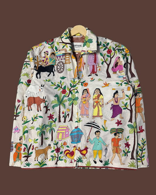 Kantha Hand Embroidered Jacket 03