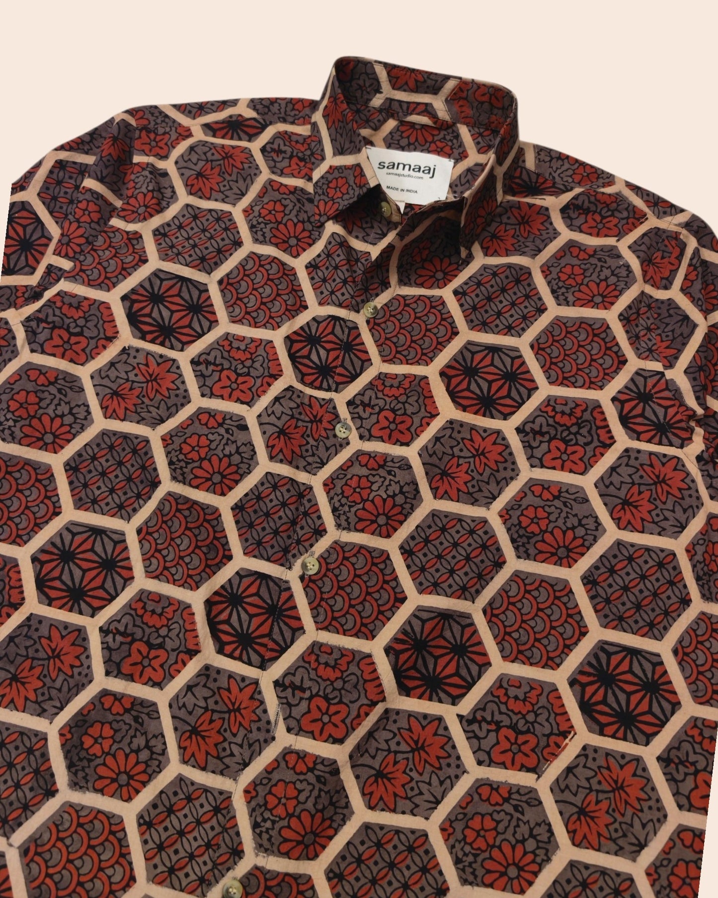 Block Print Ajrakh Shirt 06
