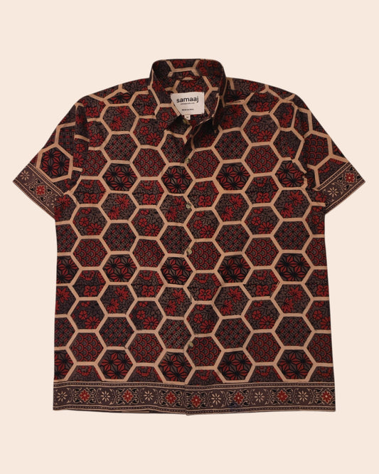 Block Print Ajrakh Shirt 06